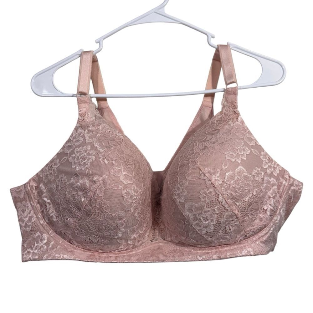 Torrid Curve 44D Pink Lace T-Shirt Bra